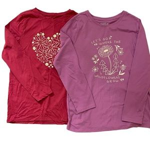 Cat&Jack girls shirts lot of 2